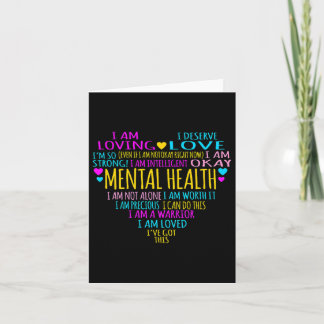 Love Heart Facts Mental Health Awareness Supporter Kaart
