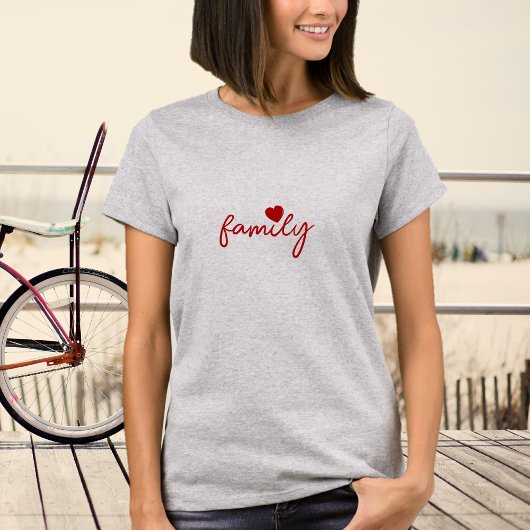 Love Heart Familie Graphic T-shirt