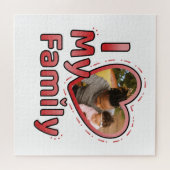 Love Heart Family Foto Legpuzzel (Horizontaal)