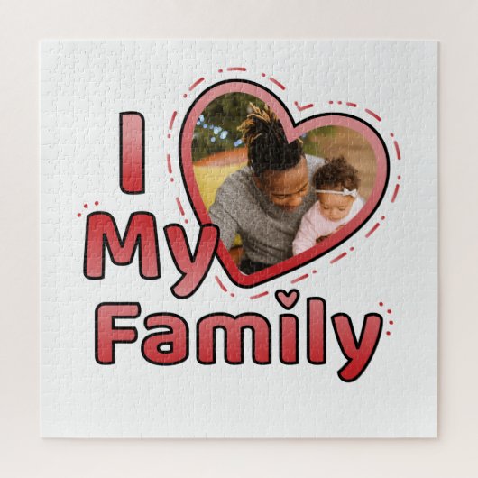 Love Heart Family Foto Legpuzzel (Verticaal)