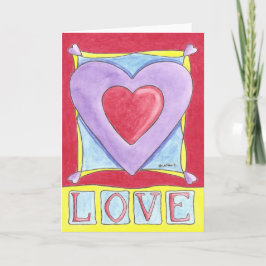 Love Heart Feestdagen Kaart