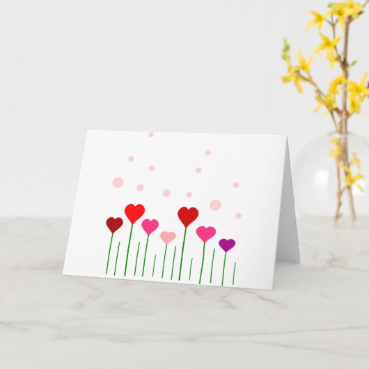 Love Heart Field Kaart (Gele Bloem)