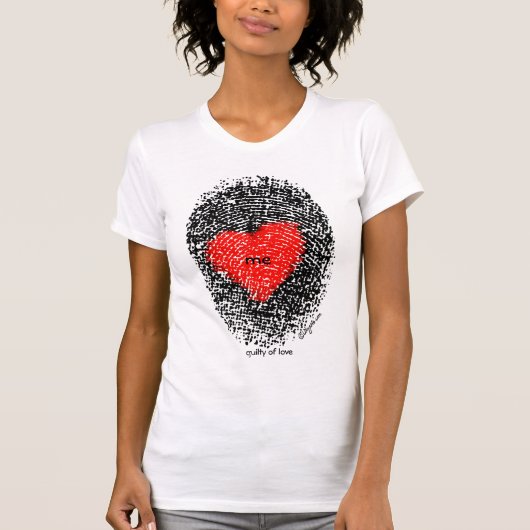 Love Heart Fingerprint T shirt (Voorkant)