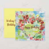 Love Heart Flat Greetings Kaart (Voorkant / Achterkant)