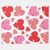 Love Heart Fleece Deken (Voorkant (Horizontaal))