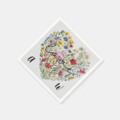  Love Heart Floral Wildflowers Initiaal Servet (Hoek)