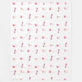 Love Heart Flower Fleece Deken (Voorkant)
