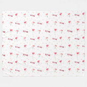 Love Heart Flower Fleece Deken (Voorkant (Horizontaal))