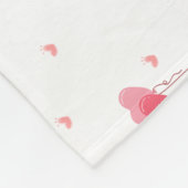 Love Heart Flower Fleece Deken (Hoek)