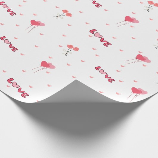 Love Heart Flower inpakpapier (Hoek)