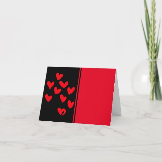 Love Heart Folding Kaart (Voorkant)