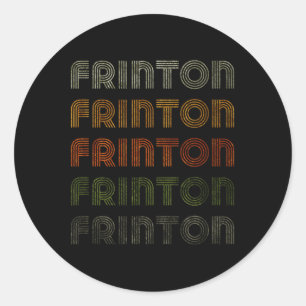 Love Heart Frinton T-shirt Grunge  Style Zwart Ronde Sticker