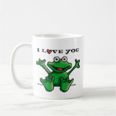 love heart frog koffiemok (Links)