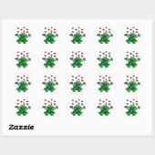 love heart frog ronde sticker (Vel)
