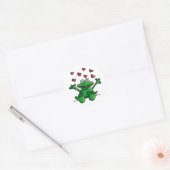 love heart frog ronde sticker (Envelop)
