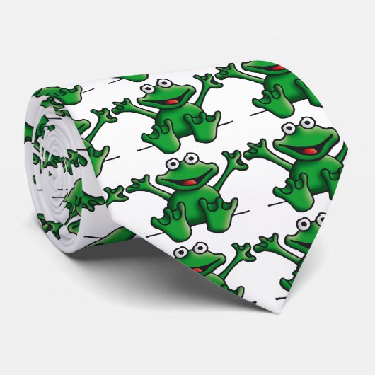 love heart frog stropdas (Opgerold)