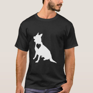 Love Heart German Shepherd T-shirt