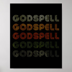 Love Heart Godspell T-shirt Grunge  Style Zwart Poster