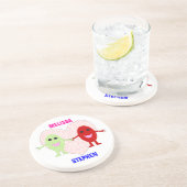 Love Heart Grapes Custom Onderzetters (Zijkant)