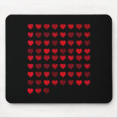 Love Heart Graphic 67 Hearts Pattern 67 Valentines Muismat (Voorkant)