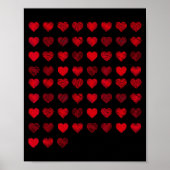 Love Heart Graphic 67 Hearts Pattern 67 Valentines Poster (Voorkant)