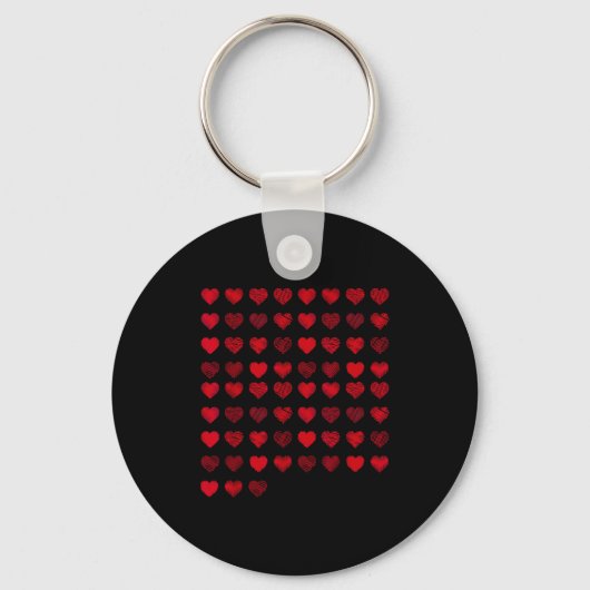 Love Heart Graphic 67 Hearts Pattern 67 Valentines Sleutelhanger (Voorkant)