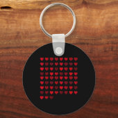 Love Heart Graphic 67 Hearts Pattern 67 Valentines Sleutelhanger (Voorkant)
