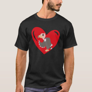Love Heart Graphic Valentijnsdag Vulture Boys Ki T-shirt