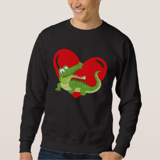 Love Heart Graphic Valentine's Day Alligators Boys Trui