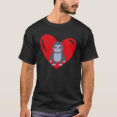 Love Heart Graphic Valentine's Day Gorilla Boys Ki T-shirt (Voorkant)
