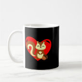 Love Heart Graphic Valentines Day Squirrel Boys K  Koffiemok (Links)