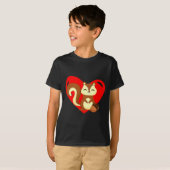 Love Heart Graphic Valentines Day Squirrel Boys K  T-shirt (Voorkant volledig)