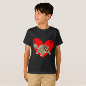 Love Heart Graphic Valentines Day Sugar Glider Bo  T-shirt (Voorkant volledig)