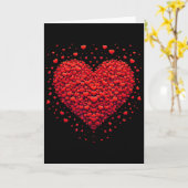 Love Heart Graphic Valentine's Day Valentine Women Kaart (Gele Bloem)