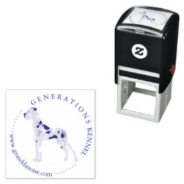 Love Heart Great Dane Stamp Zelfinktende Stempel