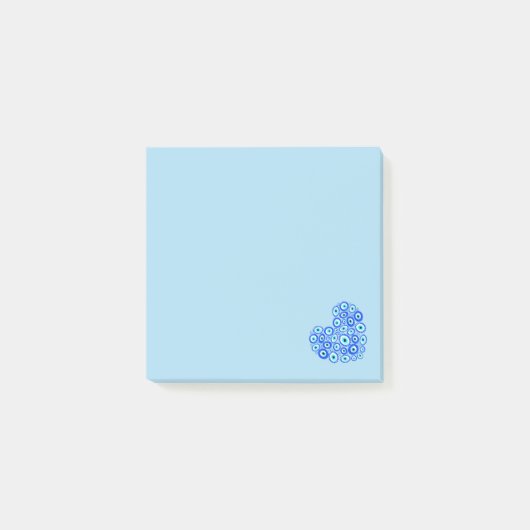 Love Heart Greek Eye Blue Post-it® Notes (Voorkant)