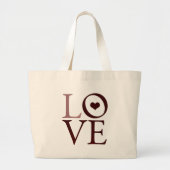 Love Heart Grote Tote Bag (Voorkant)