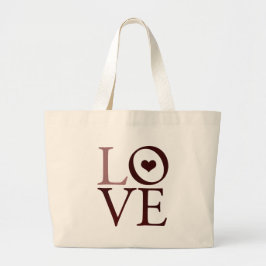 Love Heart Grote Tote Bag