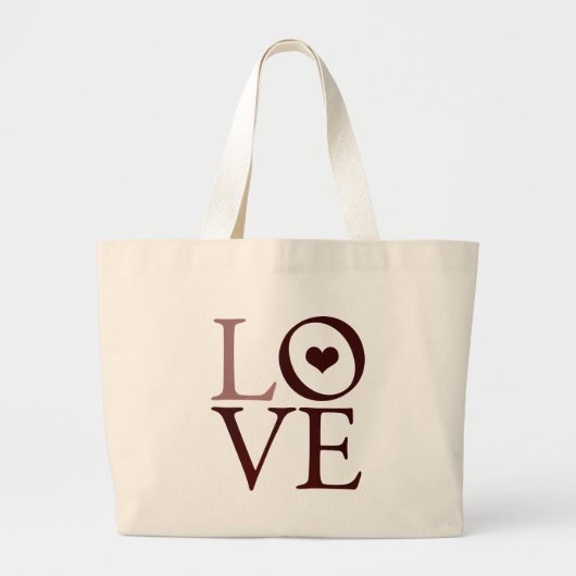 Love Heart Grote Tote Bag (Voorkant)