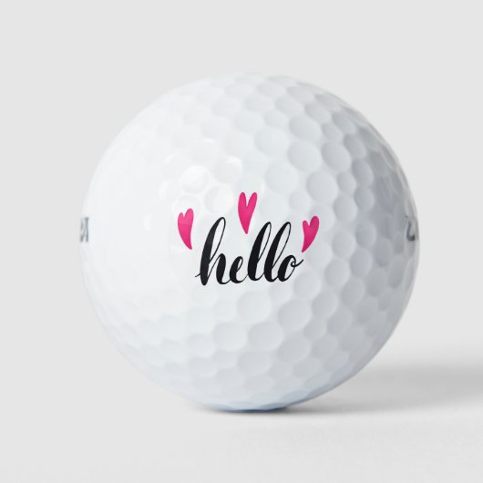 Love Heart Hallo Golfballen (Voorkant)