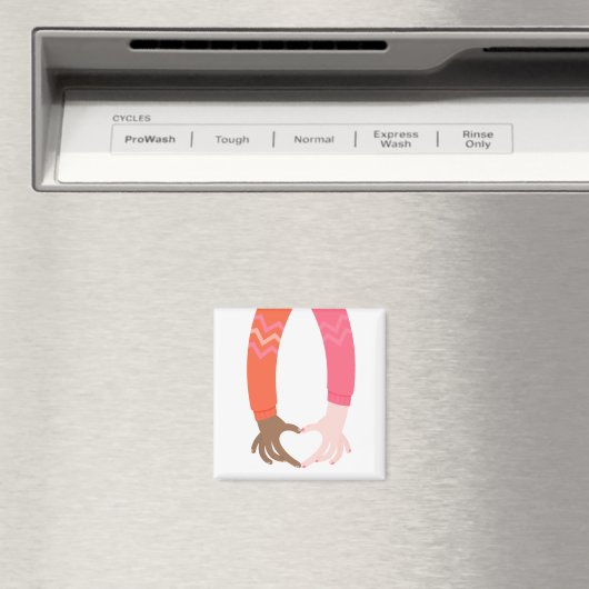 Love Heart Hands Inspirerend kunst Magneet (Insitu (Vaatwasser))