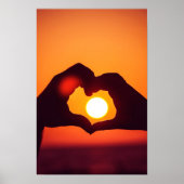 Love Heart Hands Symbol Poster (Voorkant)