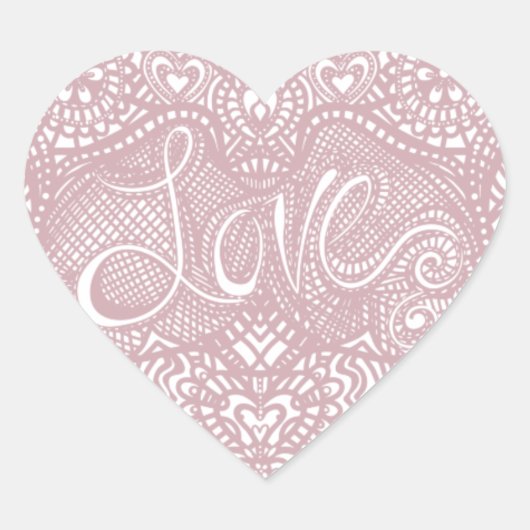Love Heart Hart Sticker (Voorkant)