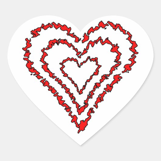 Love Heart Hart Sticker (Voorkant)