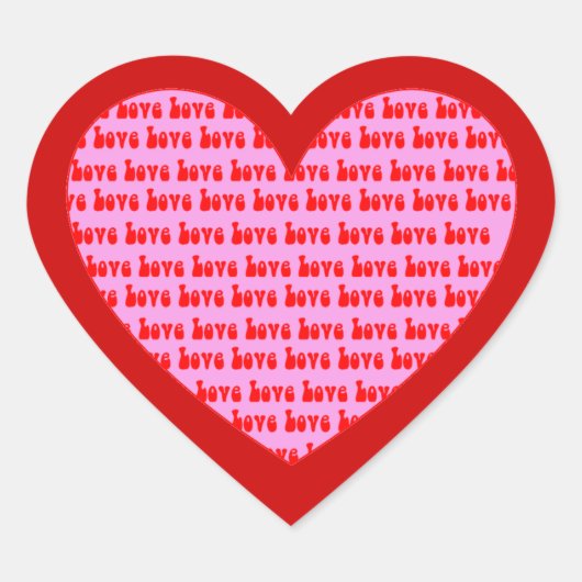 Love Heart Hart Sticker (Voorkant)
