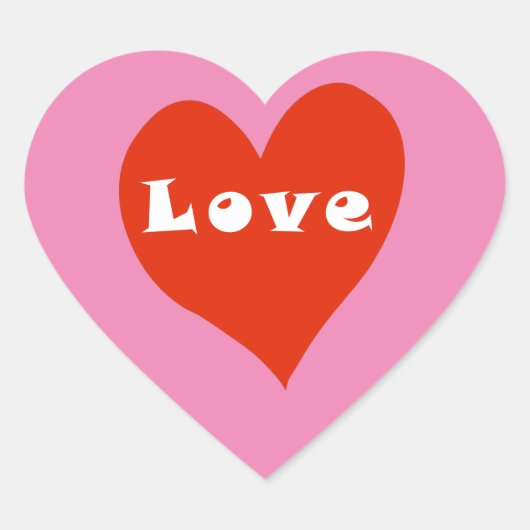 Love Heart Hart Sticker (Voorkant)