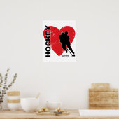 Love Heart Hockey Poster (Keuken)