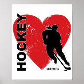 Love Heart Hockey Poster (Voorkant)