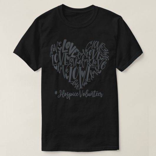 Love Heart Hospice Volunteer Valentijnsdag Gift T-shirt (Design voorkant)