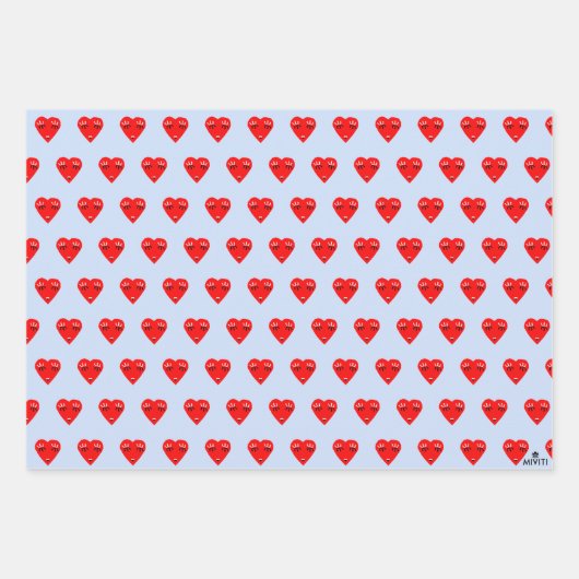 Love Heart Inpakpapier Vel (Voorkant)